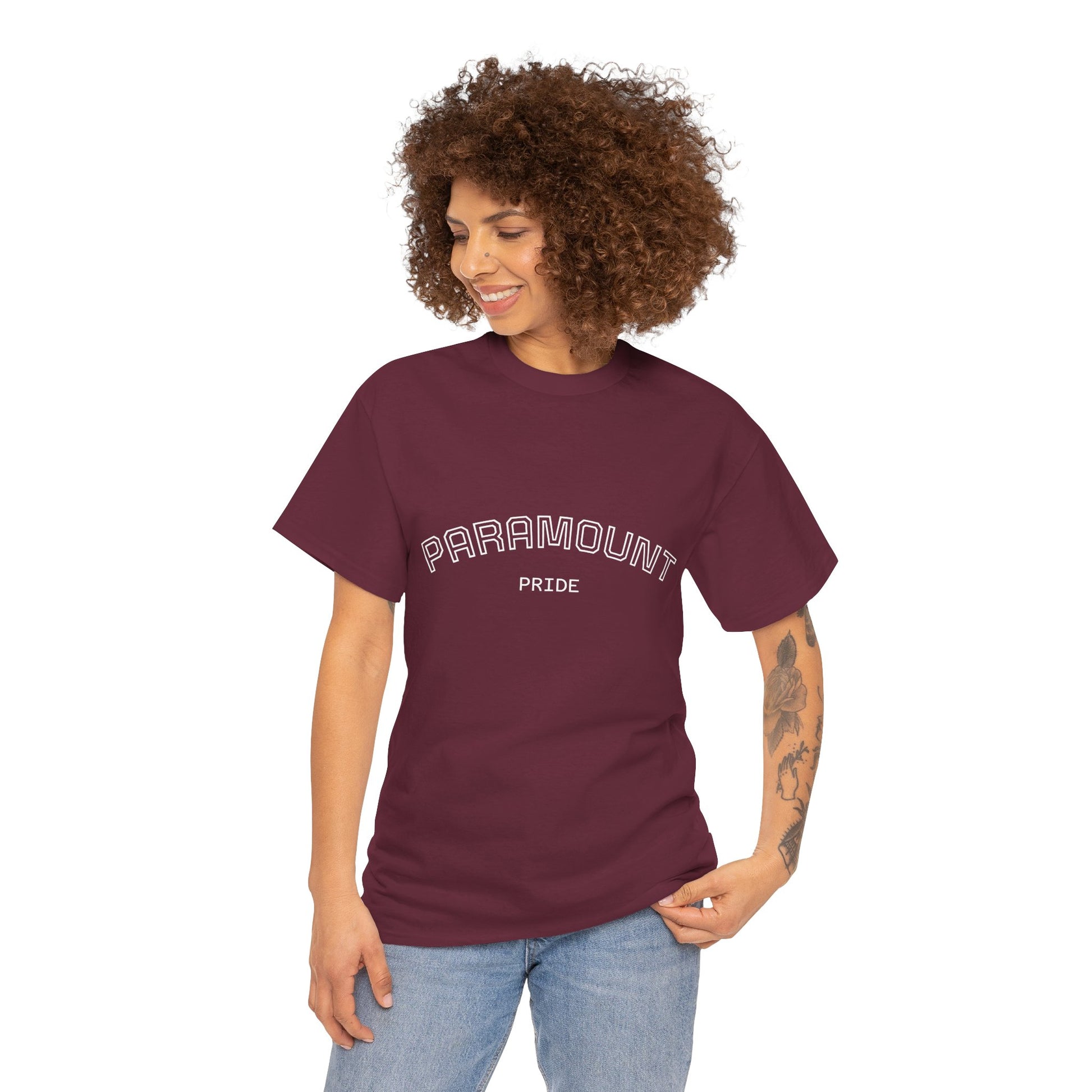 Unisex Heavy Cotton Tee - Paramount Pride Graphic Shirt, Casual Wear, Everyday Comfort Tee