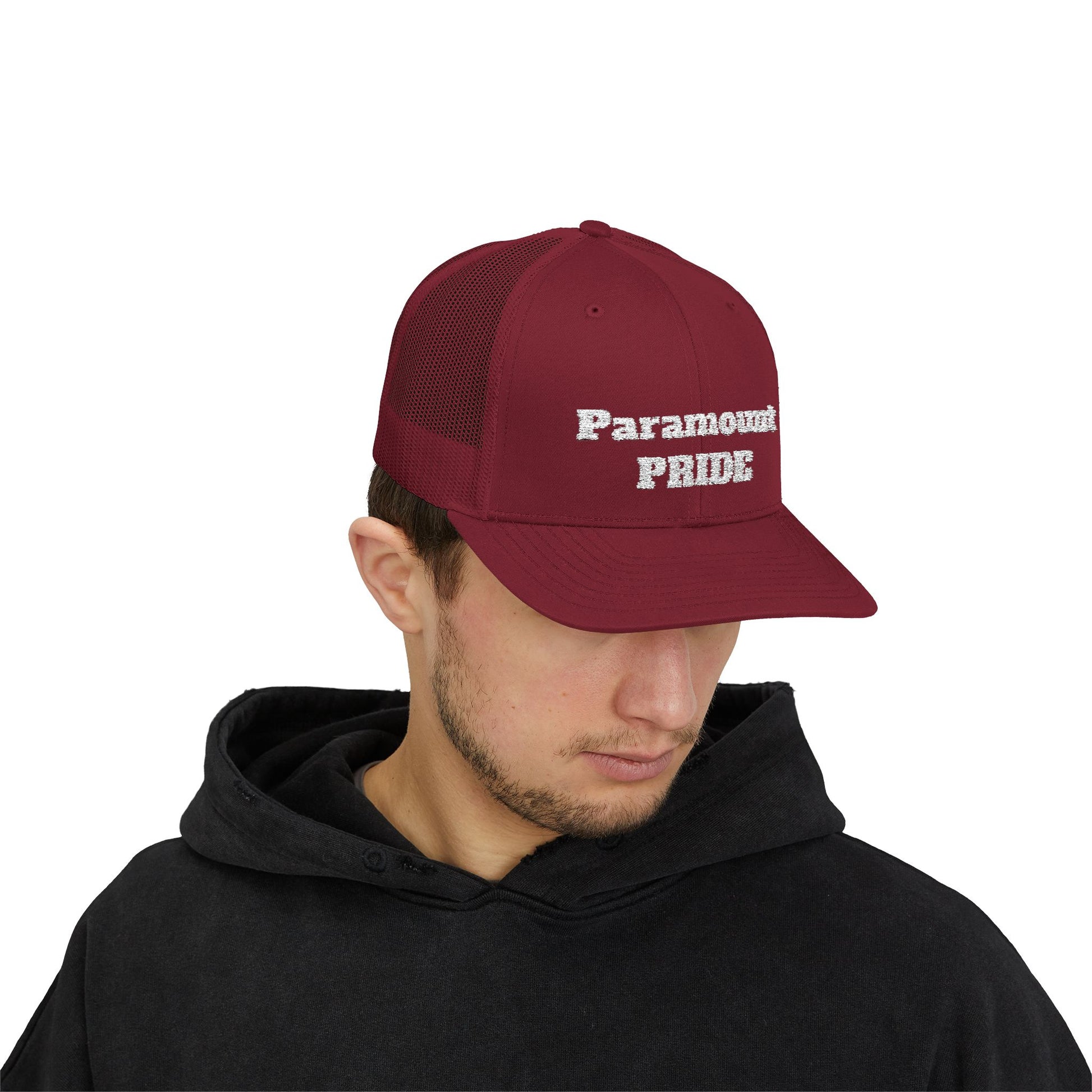 Paramount Pride Snapback Trucker Cap, Adjustable Hat for Outdoor Adventures, Sports Events, Gift for Him/Her/They
