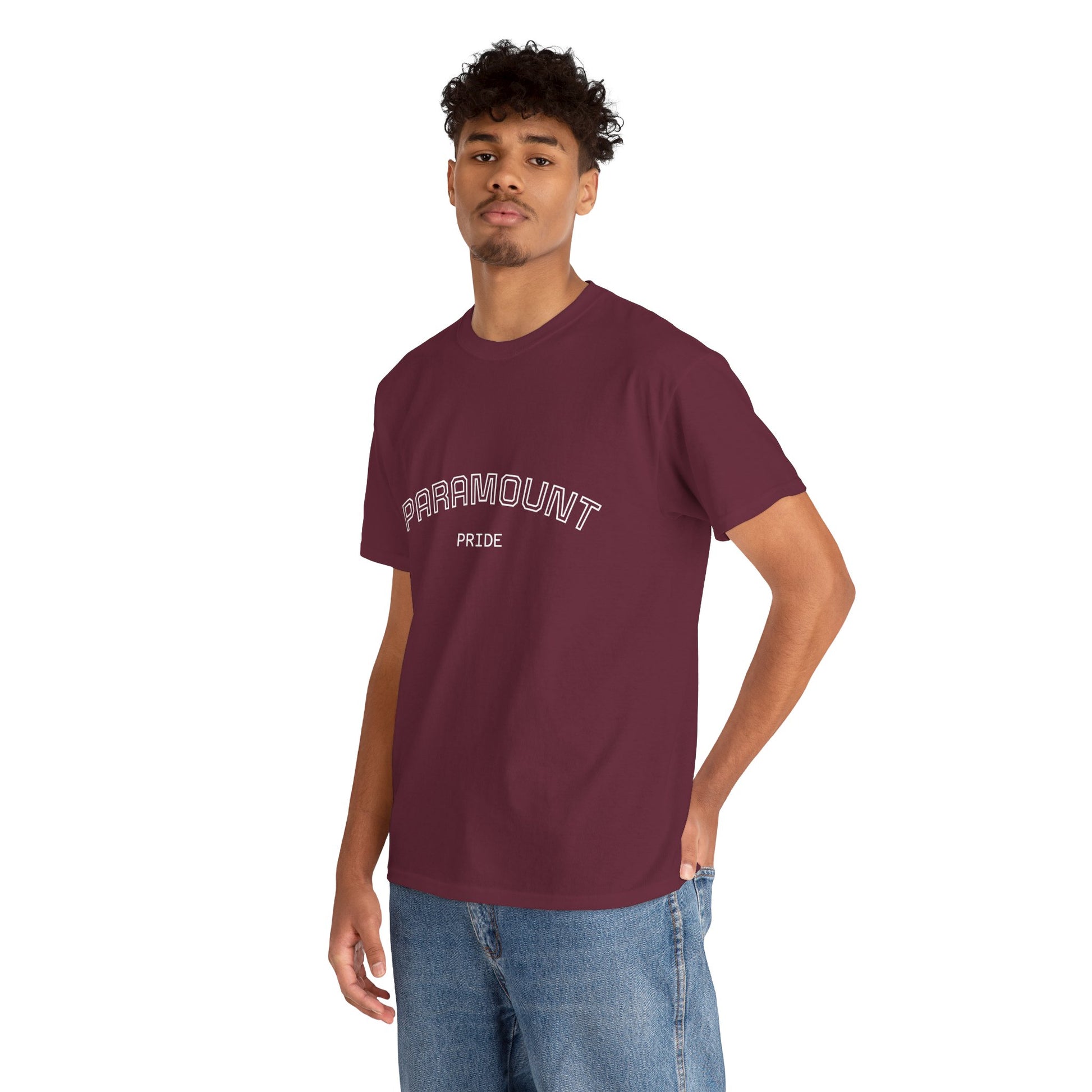 Unisex Heavy Cotton Tee - Paramount Pride Graphic Shirt, Casual Wear, Everyday Comfort Tee